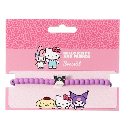 Hello Kitty Armband lila Perlen mit Kuromi Anhänger 21 cm Image 2