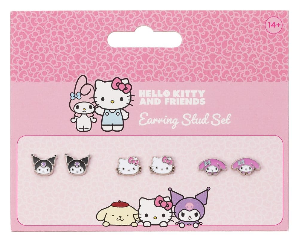 Sanrio Ohrstecker-Set Hello Kitty, Kuromi und My Melody Image 1