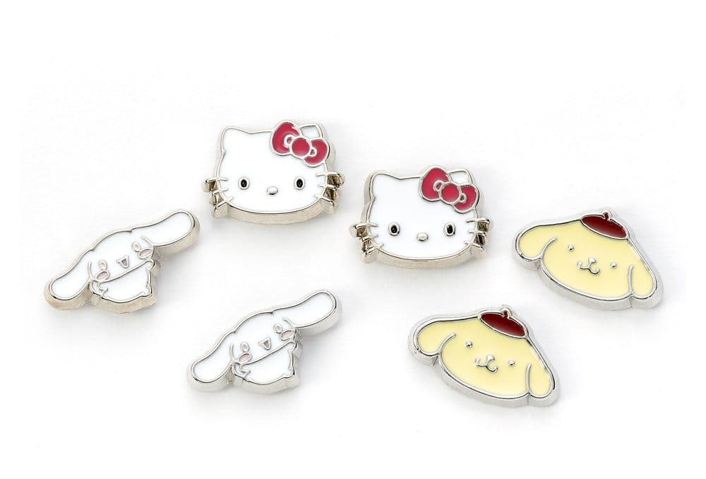 Sanrio Ohrstecker-Set Hello Kitty, Cinnamon Roll und Pompompurin Image 3