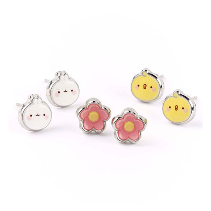 Molang Stud Ohrringe 3er-Pack Molang and Piu Piu Image 2