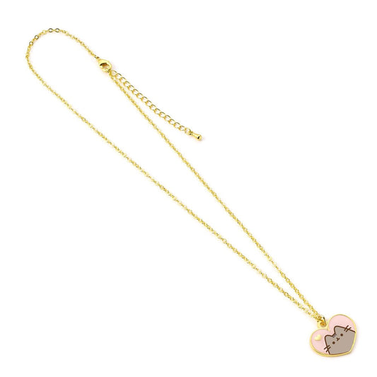 Pusheen Halskette & Anhänger Pink and Gold Heart Image 1