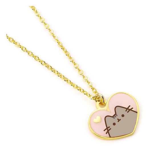Pusheen Halskette & Anhänger Pink and Gold Heart Image 2