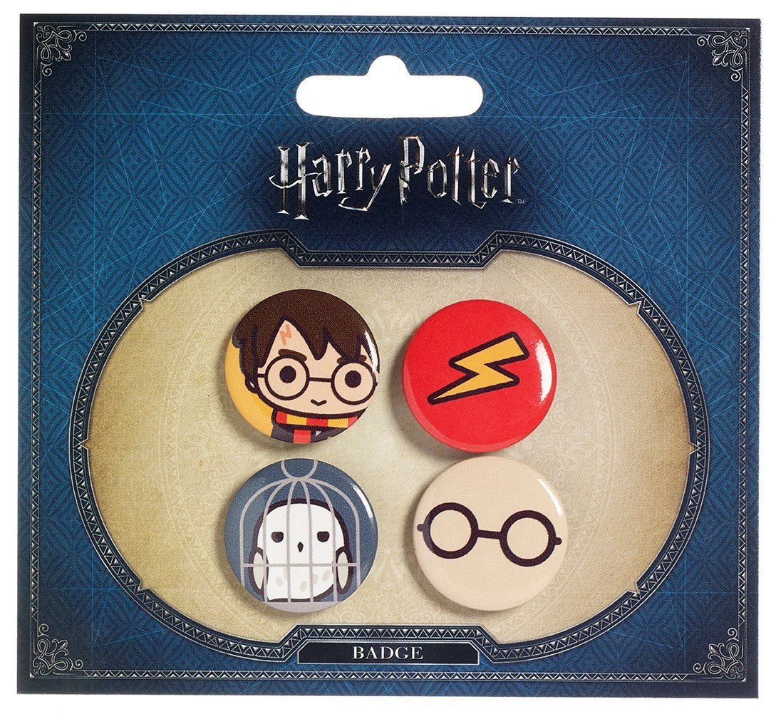 Harry Potter Cutie Ansteck-Buttons 4er-Pack Harry Potter & Hedwig Image
