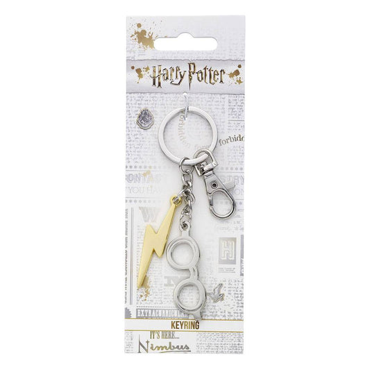 Harry Potter Schlüsselanhänger Blitz & Brille (versilbert) Image 2
