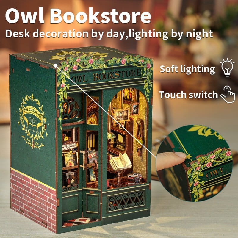 Book Nook Owl Bookstore 17 x 12 cm Image 4