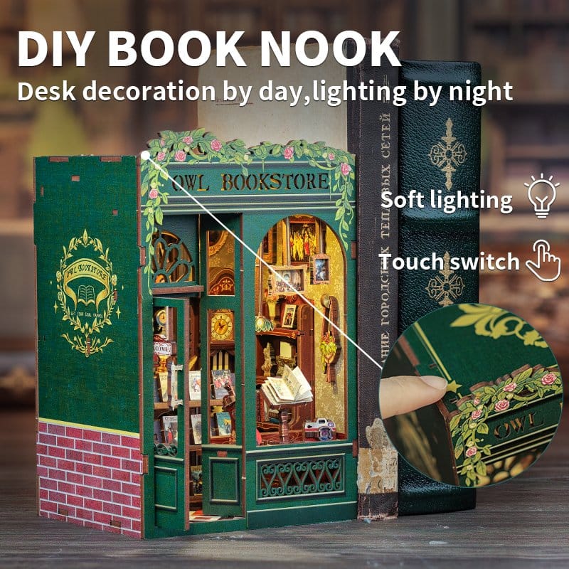Book Nook Owl Bookstore 17 x 12 cm Image 7
