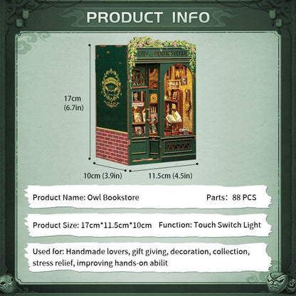 Book Nook Owl Bookstore 17 x 12 cm Image 8