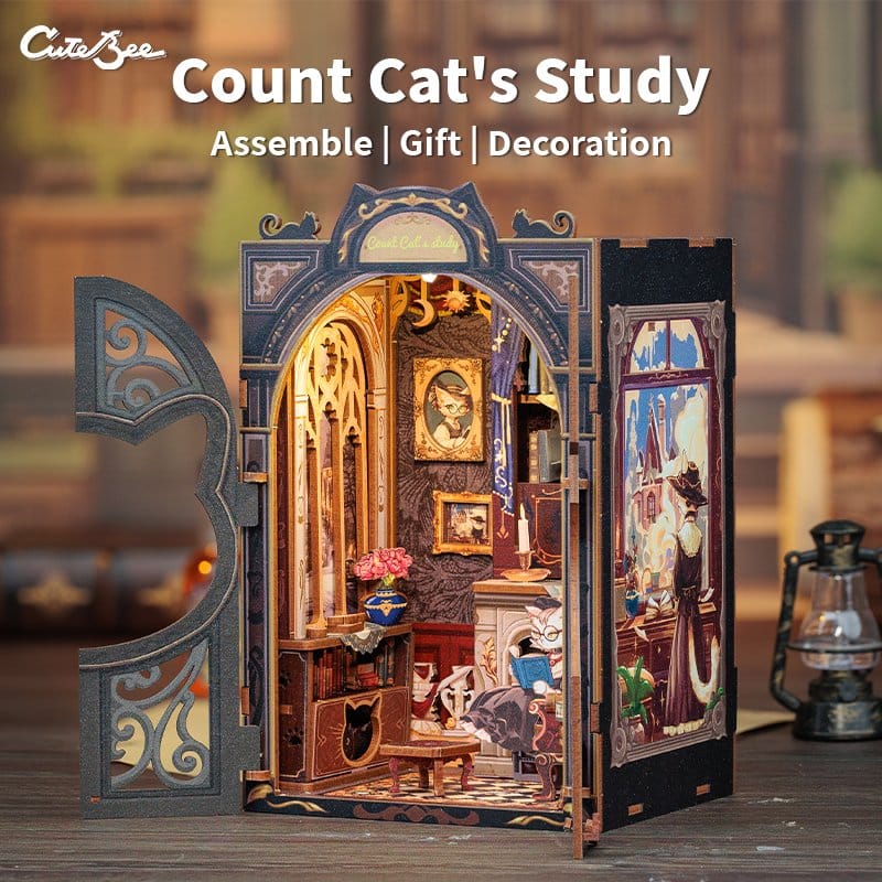 Book Nook Count Cat´s Study 17 x 12 cm Image 3