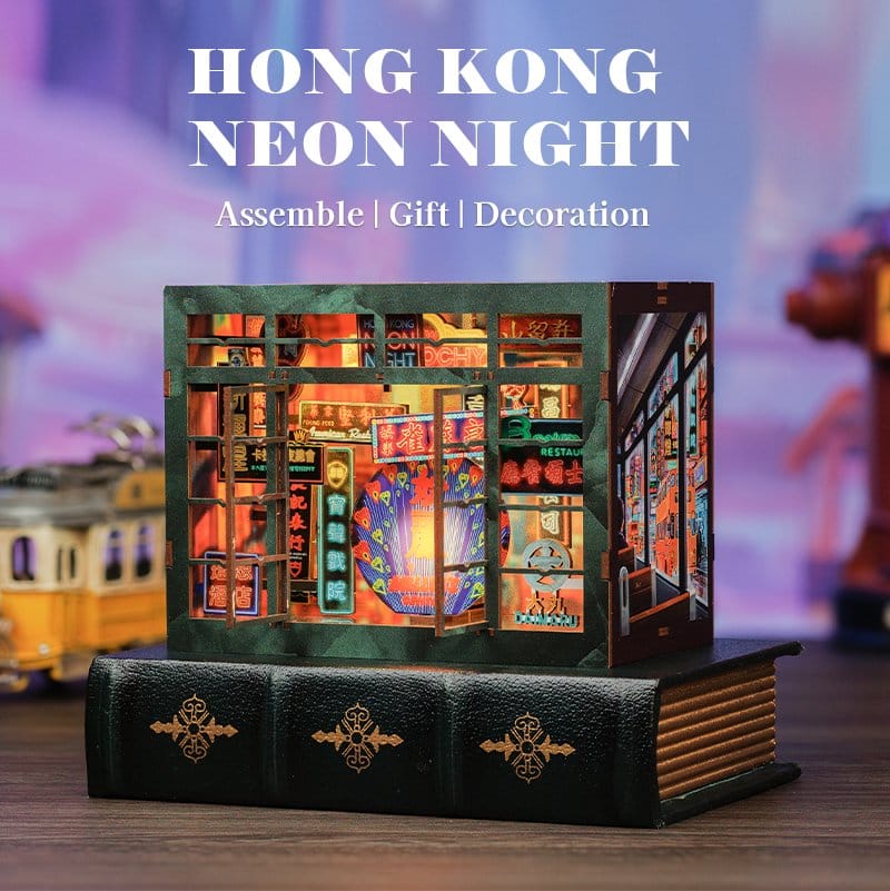 Book Nook Hong Kong Neon Light 13 x 17 cm Image 3