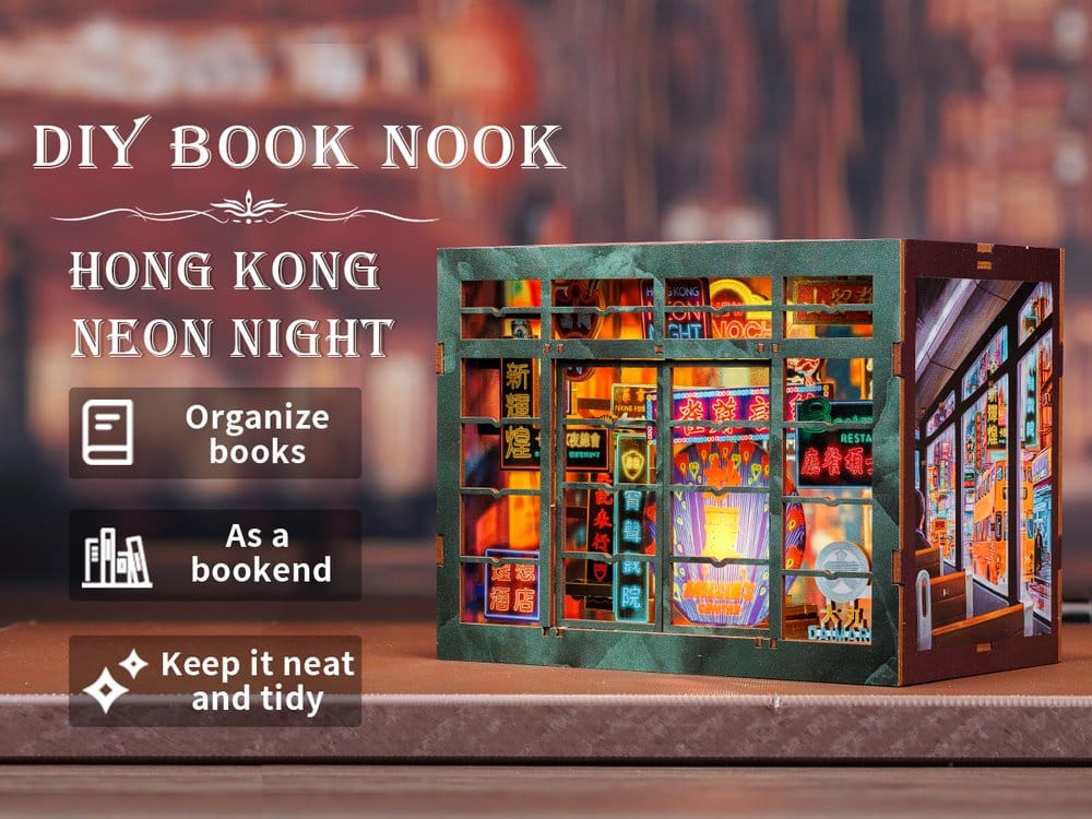 Book Nook Hong Kong Neon Light 13 x 17 cm Image 8