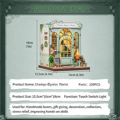Miniature House Model Kit Champs-Élysées Florist 18 x 16 cm Image 8
