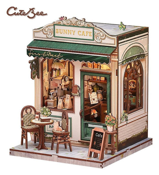 Miniature House Model Kit Sunny Cafe 20 x 16 cm Image 1