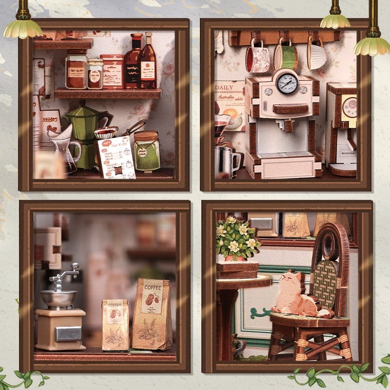 Miniature House Model Kit Sunny Cafe 20 x 16 cm Image 3
