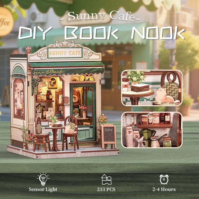 Miniature House Model Kit Sunny Cafe 20 x 16 cm Image 10