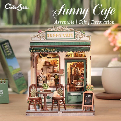 Miniature House Model Kit Sunny Cafe 20 x 16 cm Image 11