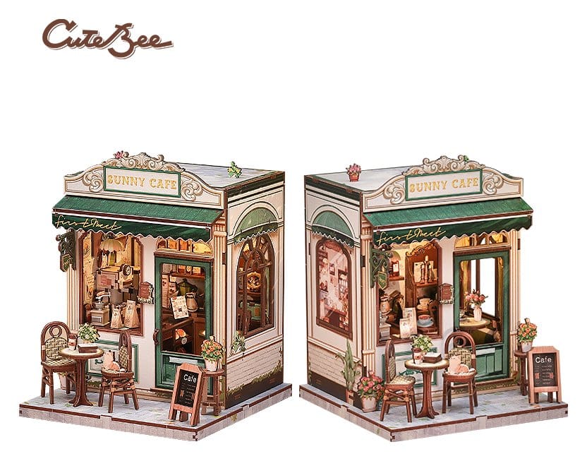 Miniature House Model Kit Sunny Cafe 20 x 16 cm Image 14