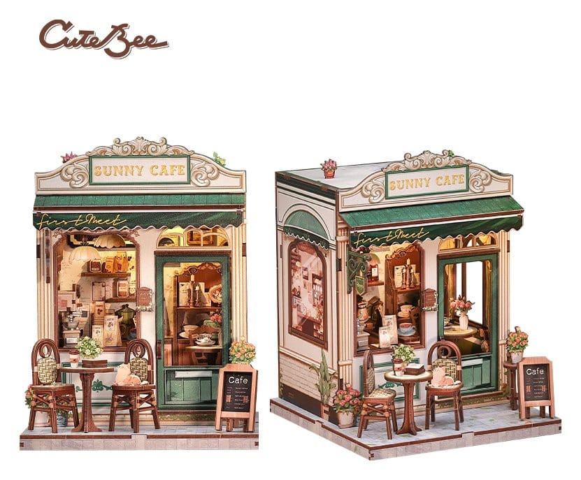 Miniature House Model Kit Sunny Cafe 20 x 16 cm Image 15