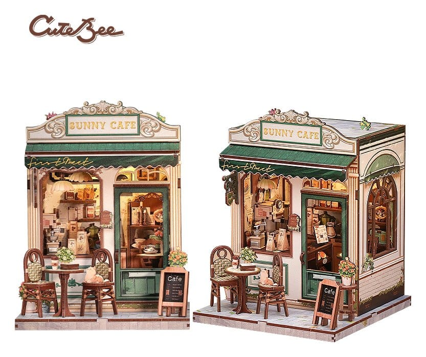 Miniature House Model Kit Sunny Cafe 20 x 16 cm Image 16
