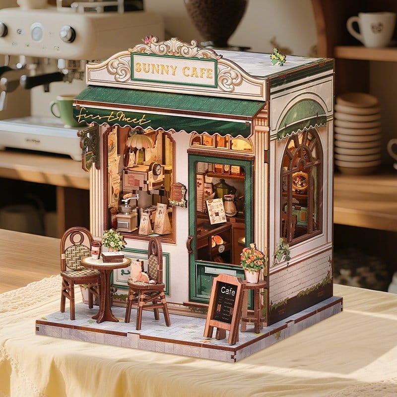 Miniature House Model Kit Sunny Cafe 20 x 16 cm Image 18