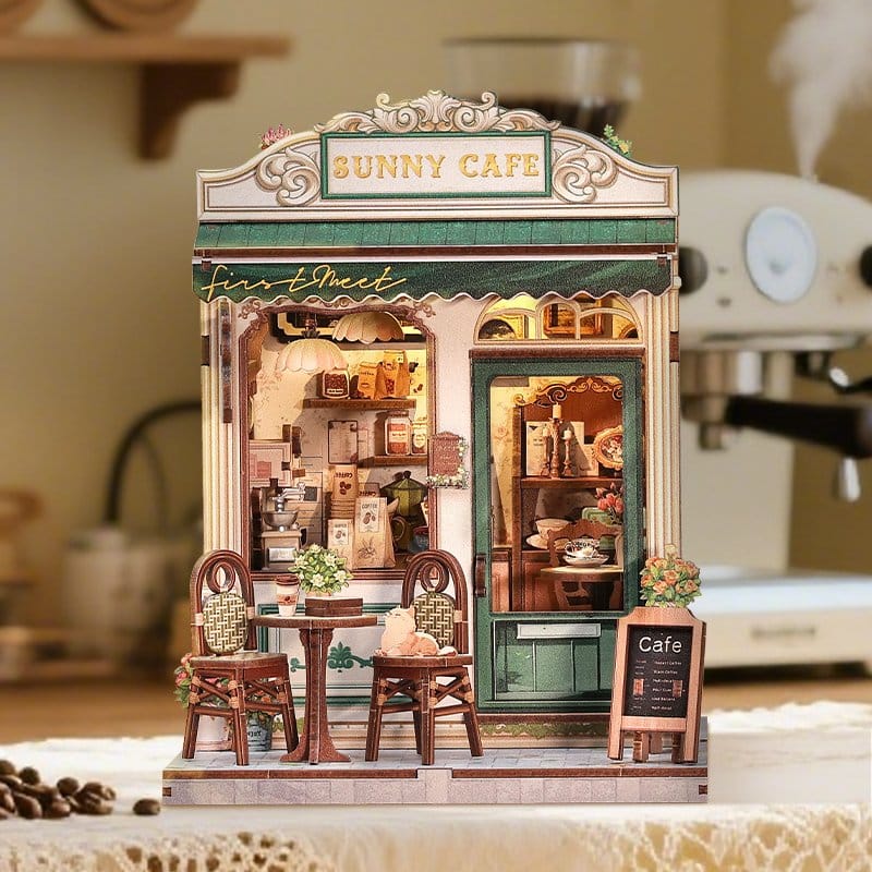 Miniature House Model Kit Sunny Cafe 20 x 16 cm Image 19