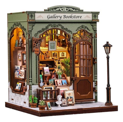 Miniature House Model Kit Gallery Bookstore 20 x 16 cm Image 1