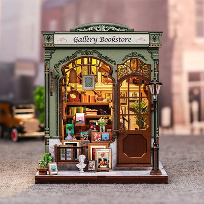 Miniature House Model Kit Gallery Bookstore 20 x 16 cm Image 2