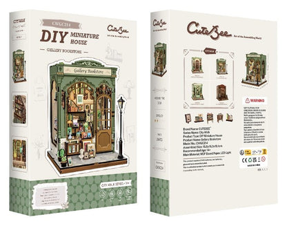 Miniature House Model Kit Gallery Bookstore 20 x 16 cm Image 7