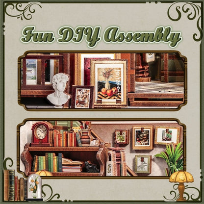 Miniature House Model Kit Gallery Bookstore 20 x 16 cm Image 11