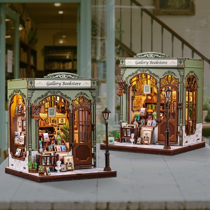 Miniature House Model Kit Gallery Bookstore 20 x 16 cm Image 14