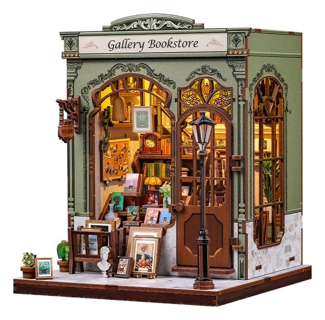 Miniature House Model Kit Gallery Bookstore 20 x 16 cm Image 15
