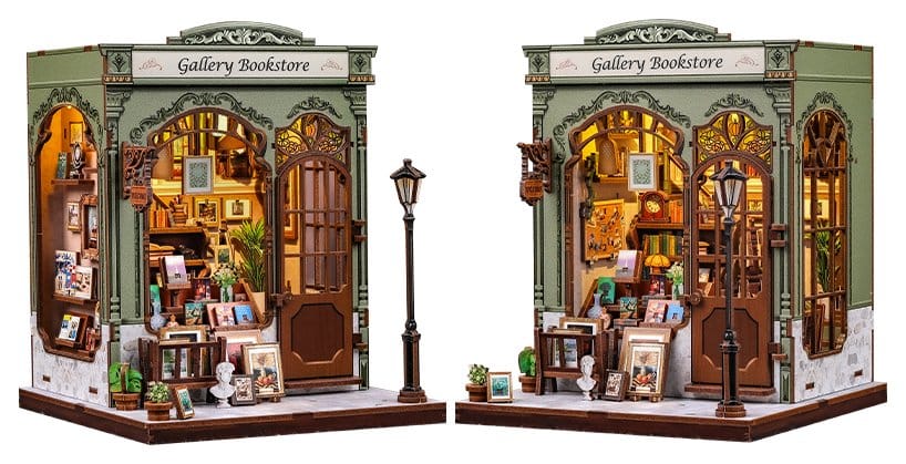 Miniature House Model Kit Gallery Bookstore 20 x 16 cm Image 16