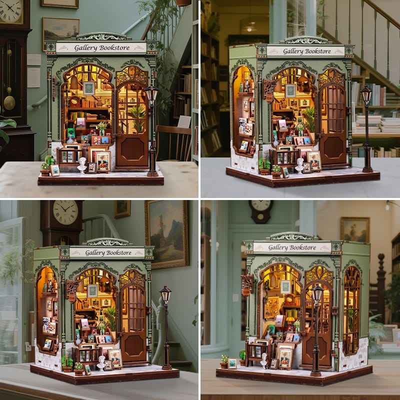 Miniature House Model Kit Gallery Bookstore 20 x 16 cm Image 17