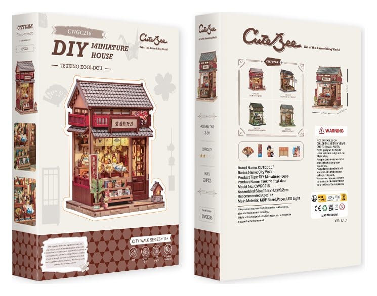 Miniature House Model Kit Tsukino Eogi-dou 19 x 14 cm Image 9