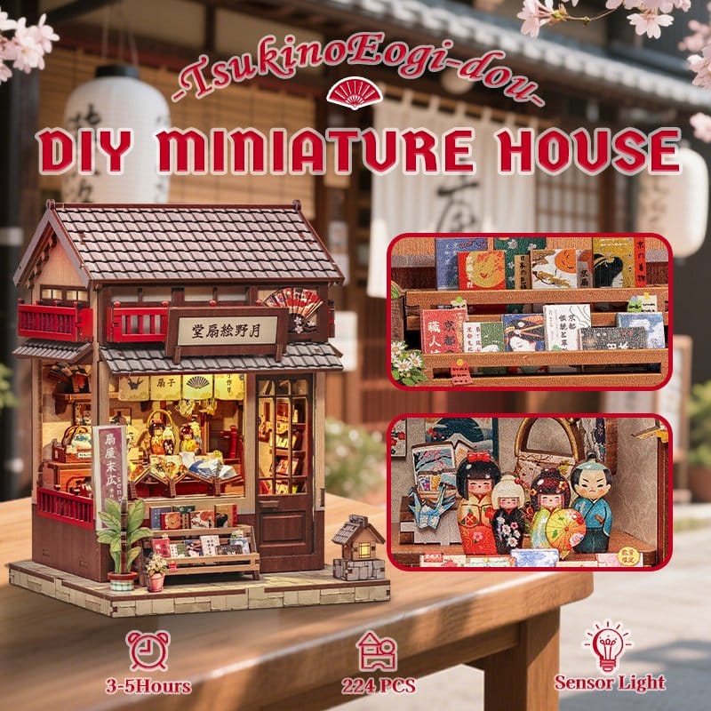 Miniature House Model Kit Tsukino Eogi-dou 19 x 14 cm Image 11