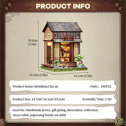 Miniature House Model Kit Kirishima Cha-an 19 x 14 cm Image 5