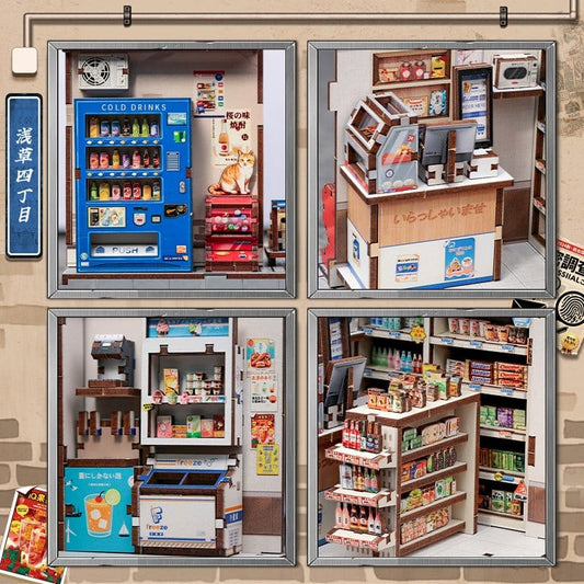 Miniature House Model Kit Beika-cho Convenience Store 22 x 15 cm Image 2