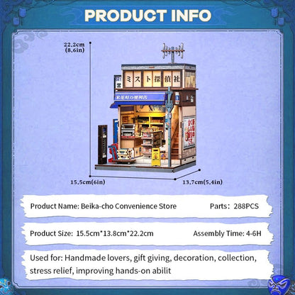 Miniature House Model Kit Beika-cho Convenience Store 22 x 15 cm Image 6