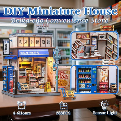 Miniature House Model Kit Beika-cho Convenience Store 22 x 15 cm Image 12
