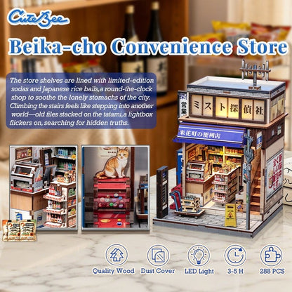 Miniature House Model Kit Beika-cho Convenience Store 22 x 15 cm Image 14