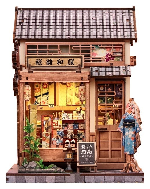 Miniature House Model Kit Sakura O Kimono Shop 19 x 14 cm Image 1
