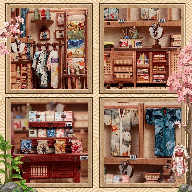 Miniature House Model Kit Sakura O Kimono Shop 19 x 14 cm Image 4