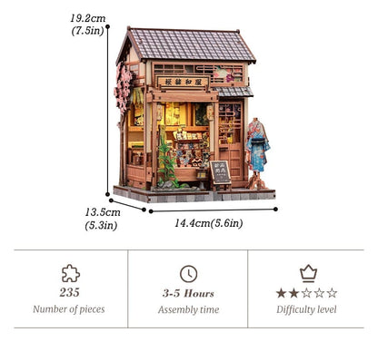Miniature House Model Kit Sakura O Kimono Shop 19 x 14 cm Image 7