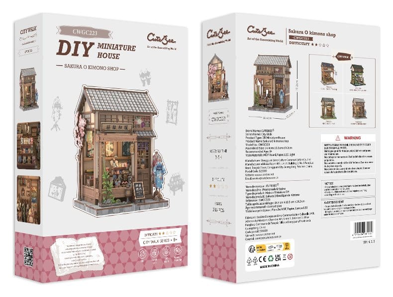 Miniature House Model Kit Sakura O Kimono Shop 19 x 14 cm Image 10