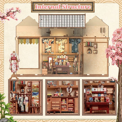 Miniature House Model Kit Sakura O Kimono Shop 19 x 14 cm Image 15