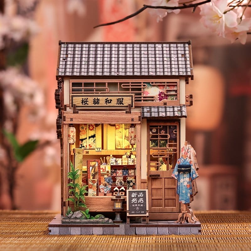 Miniature House Model Kit Sakura O Kimono Shop 19 x 14 cm Image 19