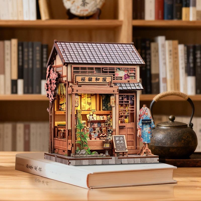 Miniature House Model Kit Sakura O Kimono Shop 19 x 14 cm Image 21