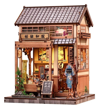 Miniature House Model Kit Sakura O Kimono Shop 19 x 14 cm Image 22