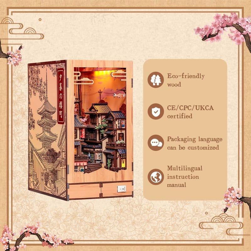 Book Nook Twilight Sakura Path 23 x 12 cm Image 3