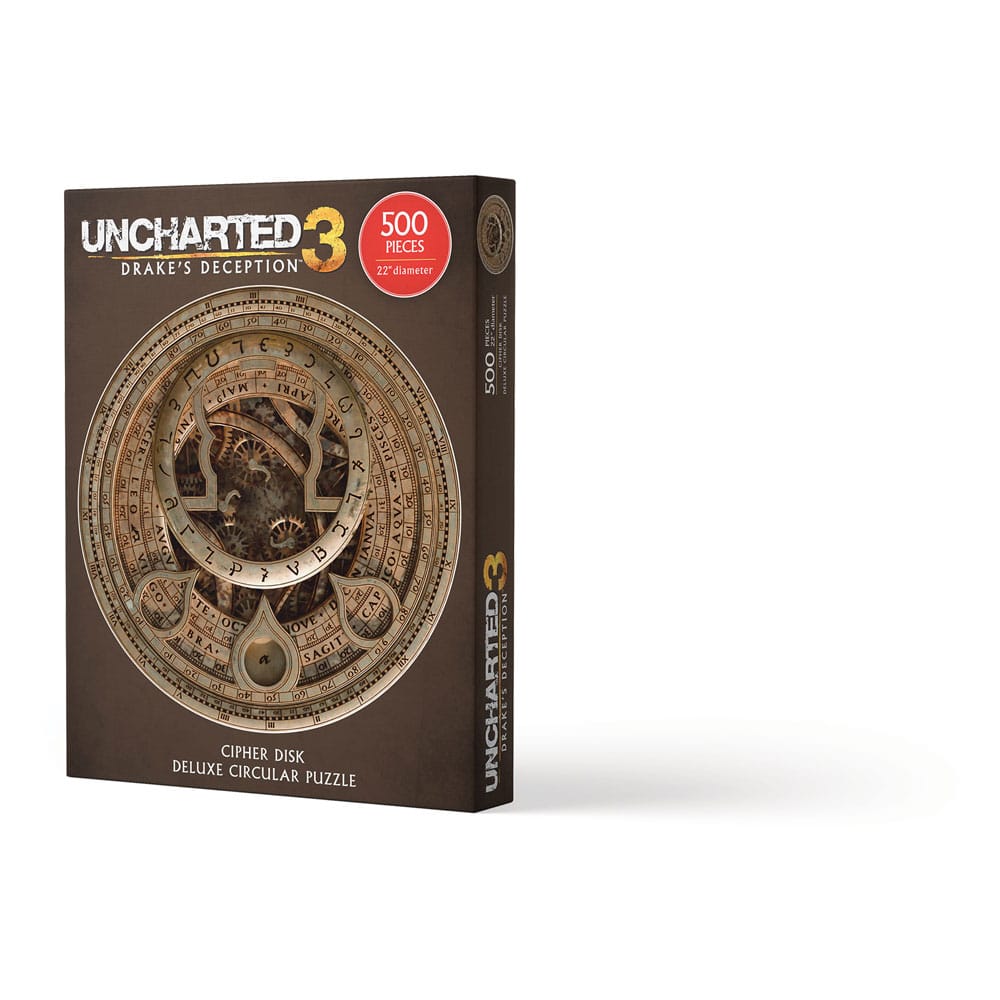 Uncharted Puzzle Cipher Disk Circular Deluxe (500 Teile) Image 1