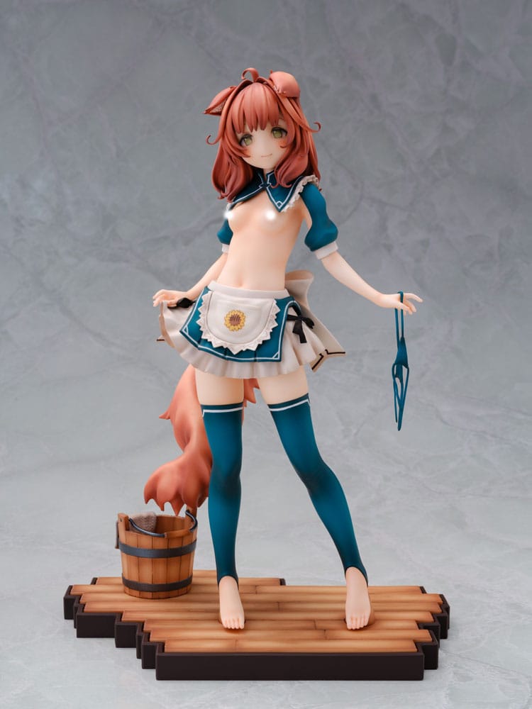 Original Character by Sawayaka Samehada Statue 1/6 Animal Ears Maid Kikimora 25 cm Image 4